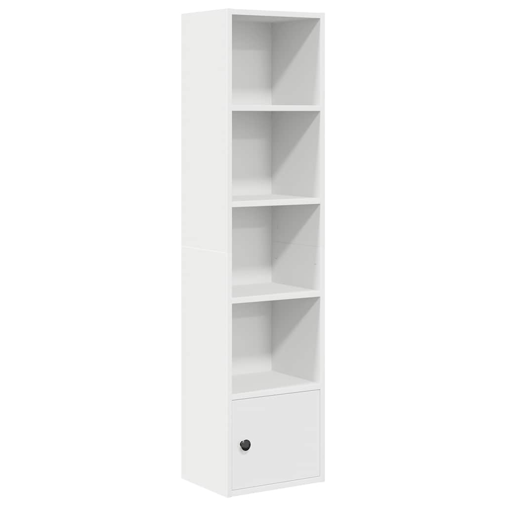 Bookcase White 31x24x127 cm Engineered Wood